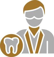 stile icona dentista maschio vettore