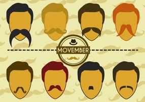 Movember Vector gratuito