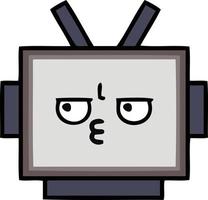 testa di robot simpatico cartone animato vettore