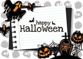 Halloween bandiera per Halloween soddisfare vettore design bianca sfondo