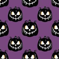 Halloween carino articolo senza soluzione di continuità vettore viola sfondo
