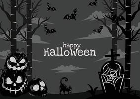 Halloween notte bandiera design vettore