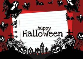 Halloween bandiera per Halloween vettore rosso design