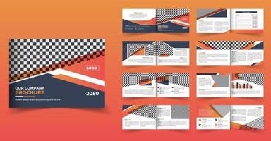 16 pagine paesaggio azienda profilo opuscolo design o multipagina opuscolo modello design vettore