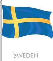 Svezia volare bandiera con astratto vettore arte opera e sfondo design