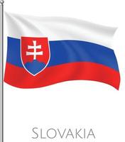 slovacchia volare bandiera con astratto vettore arte opera e sfondo design