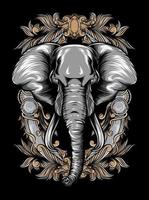selvaggio elefante illustrazione vettore
