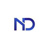 nd lettere vettore logo design