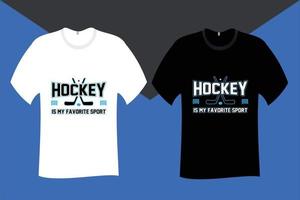 hockey è mio preferito sport t camicia design vettore