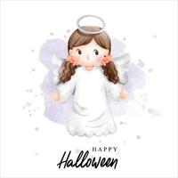 contento Halloween. carta, vettore illustrazione