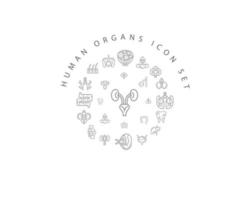 umano organi icona impostato design su bianca sfondo. vettore