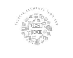 bicicletta icona impostato design su bianca sfondo. vettore