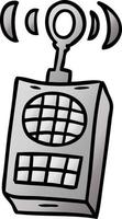 pendenza cartone animato scarabocchio di un' walkie talkie vettore