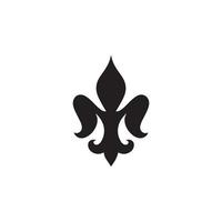 fleur de lis araldico icona eps 10 vettore