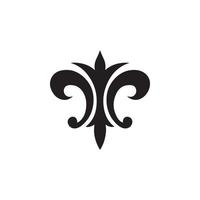 fleur de lis araldico icona eps 10 vettore