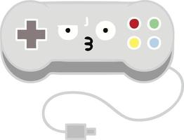 controller di gioco retrò dei cartoni animati di colore piatto vettore