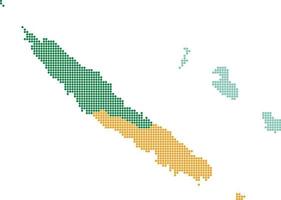 nuovo caledonia carta geografica e bandiera piatto icona simbolo vettore illustrazione
