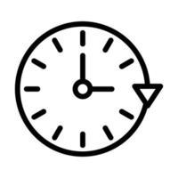 Data e tempo linea icona vettore