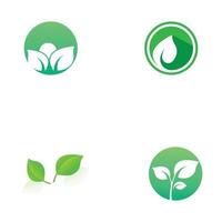 logo foglia verde. disegno vettoriale di giardini, piante e natura.