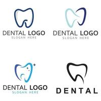 dentale logo, logo per dentale Salute, e logo per dentale cura. utilizzando un' modello illustrazione vettore design concetto