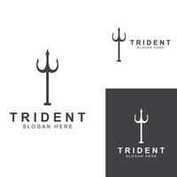 tridente logo utilizzando un' design concetto vettore illustrazione modello.