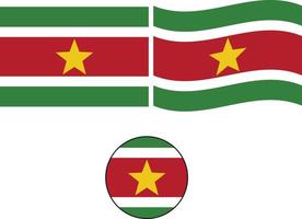 alto dettagliato vettore bandiera di suriname. nazionale suriname bandiera. surinamese agitando bandiera. piatto stile.