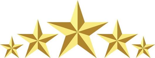 cinque d'oro valutazione stella icona su bianca sfondo. vincere premi cartello. premio simbolo. successo concetto. piatto stile.