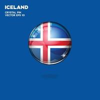 Islanda bandiera 3d pulsanti vettore