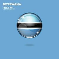 Botswana bandiera 3d pulsanti vettore