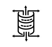 Rete server icona vettore logo design modello