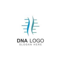 logo vettoriale del dna. logo medico moderno, con disegno del modello di illustrazione vettoriale