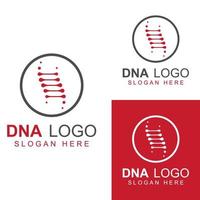 logo vettoriale del dna. logo medico moderno, con disegno del modello di illustrazione vettoriale