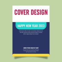 vettore libro copertina design modello per nuovo anno celebrazione