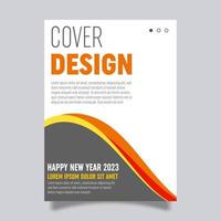 vettore libro copertina design modello per nuovo anno celebrazione