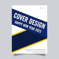 vettore libro copertina design modello per nuovo anno celebrazione