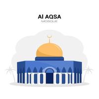 al aqsa moschea piatto design vettore