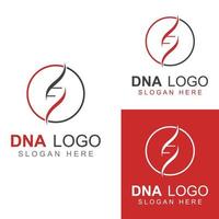 logo vettoriale del dna. logo medico moderno, con disegno del modello di illustrazione vettoriale