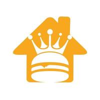 hamburger re vettore logo design.