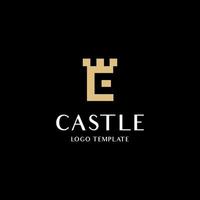 castello logo vettore semplice moderno attività commerciale