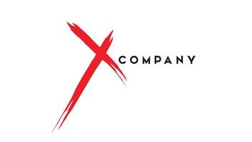 X lettera astratto logo design vettore