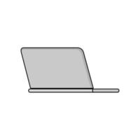 il computer portatile icona vettore illustrazione lato Visualizza isolato su bianca sfondo