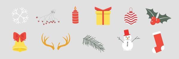 Natale vacanze, realistico icone. vettore illustrazione