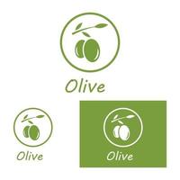 oliva olio logo natura vettore