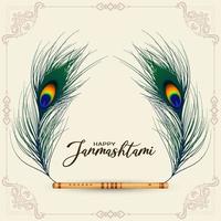 contento Janmashtami Festival celebrazione culto sfondo design vettore