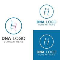 logo vettoriale del dna. logo medico moderno, con disegno del modello di illustrazione vettoriale