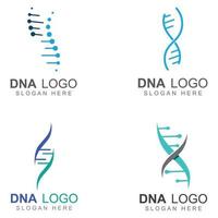 logo vettoriale del dna. logo medico moderno, con disegno del modello di illustrazione vettoriale