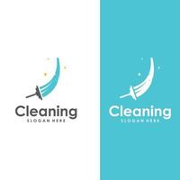 pulizia logo, pulizia protezione logo e Casa pulizia logo.con un' modello illustrazione vettore design concetto.