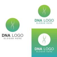 logo vettoriale del dna. logo medico moderno, con disegno del modello di illustrazione vettoriale