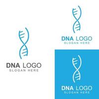 logo vettoriale del dna. logo medico moderno, con disegno del modello di illustrazione vettoriale