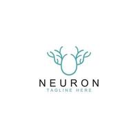 neurone logo o nervo cellula logo con concetto vettore illustrazione modello.
